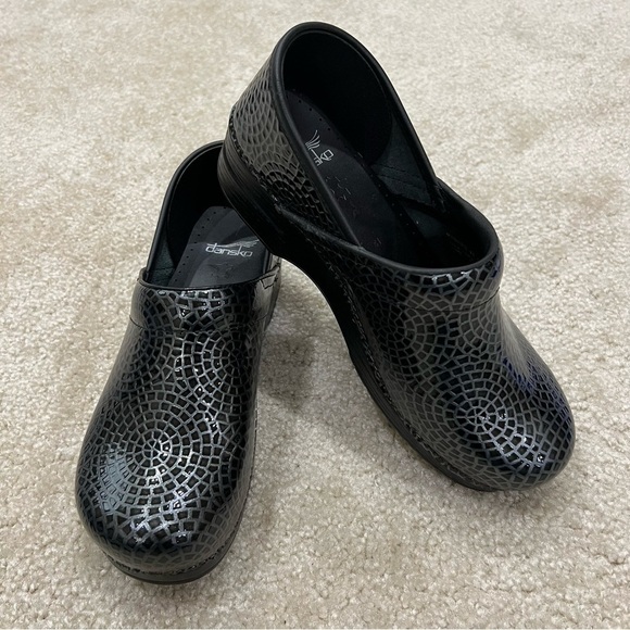 Dansko Women Professional Pro Clogs Nursing Black Silver Shoes Sz 41 US 10.5/11 - Picture 9 of 16